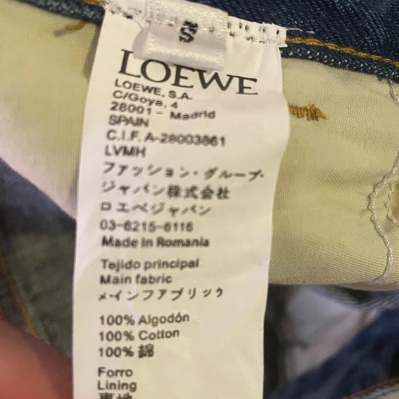 Loewe Anagram Baggy High Rise Wide Denim Jeans Womens Small New - Picture 6 of 6